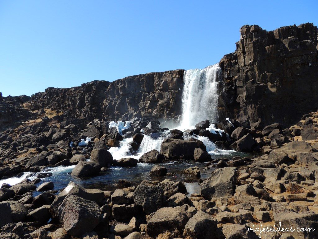 Cascada Öxarárfoss en Islandia