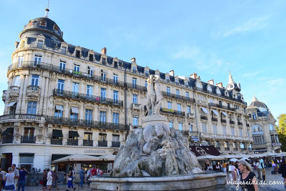 Place de la Comedie, fin de semana en Montpellier