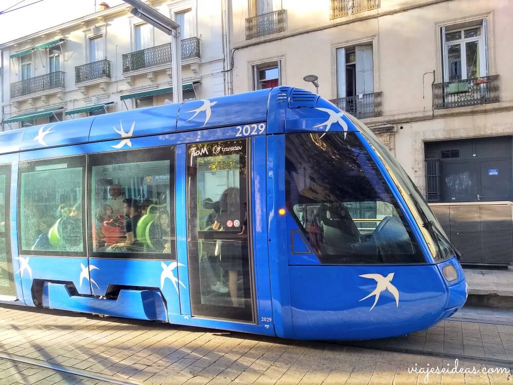Tranvía de Montpellier, fin de semana en Montpellier