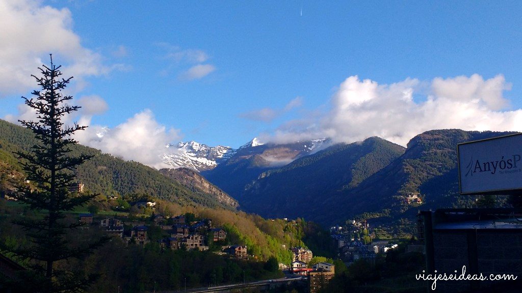 mi cumpleaños en Andorra, vista hotel