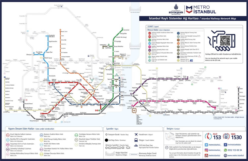 Cómo llegar a Estambul, mapa de Metro