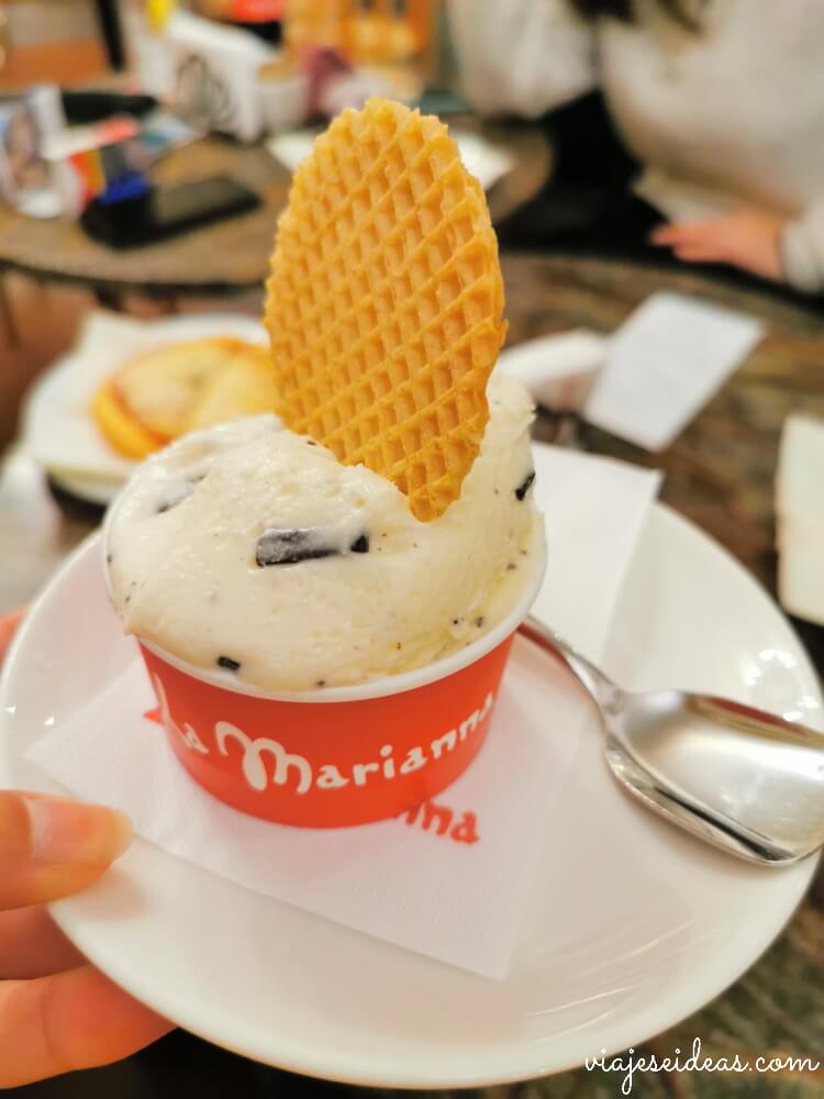 Que hacer en Bérgamo, helado de stracciatella