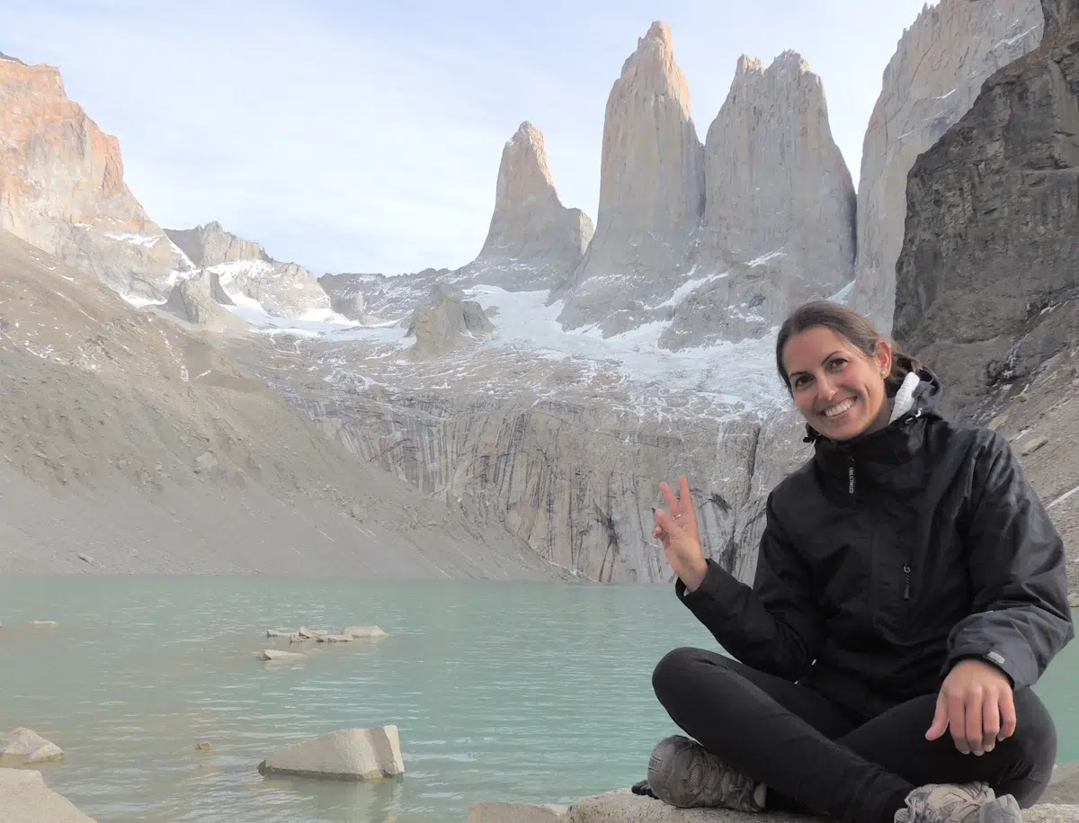 Estela Gómez en Torres del Paine, Chile