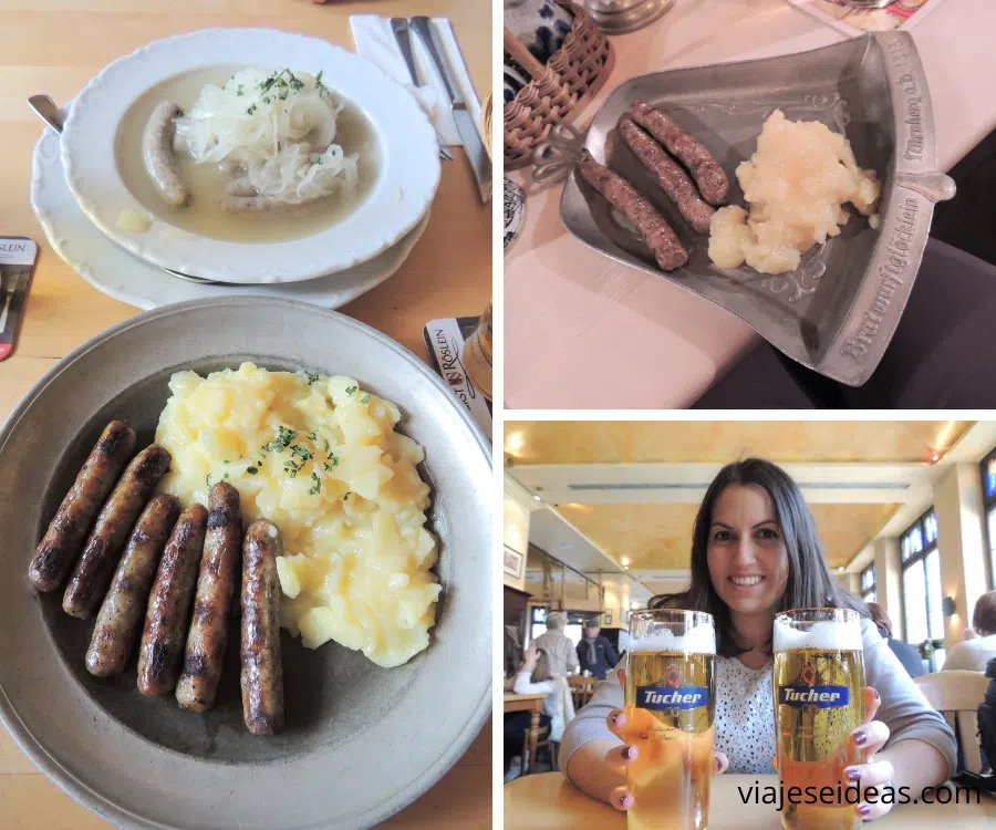 Bratwurst, Saure Zipfel y cerveza